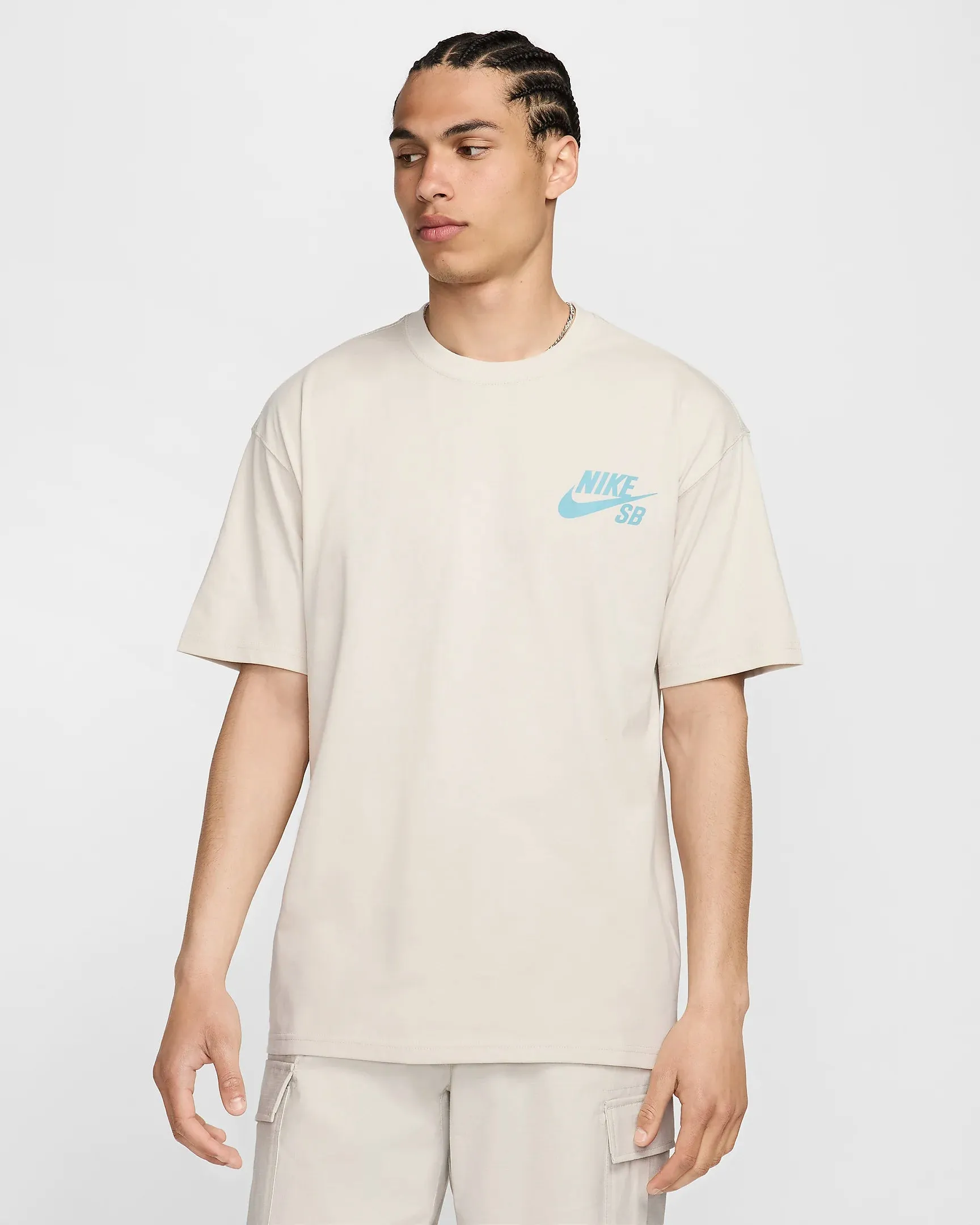 Nike Logo Skate T-Shirt - LT OREWOOD BRN