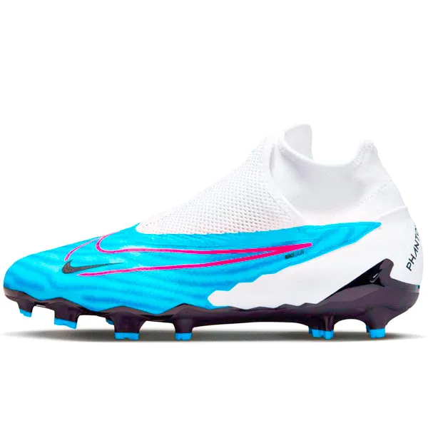 Nike Phantom GX PRO DF Firm Ground Soccer Cleats (Baltic Blue/Pink Blast)