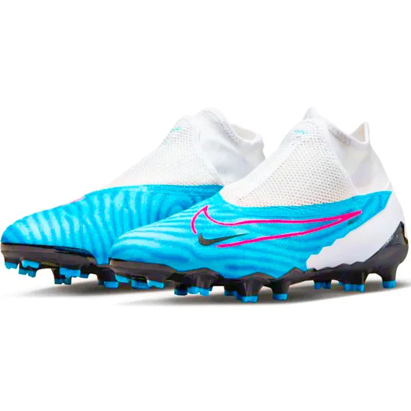 Nike Phantom GX PRO DF Firm Ground Soccer Cleats (Baltic Blue/Pink Blast)