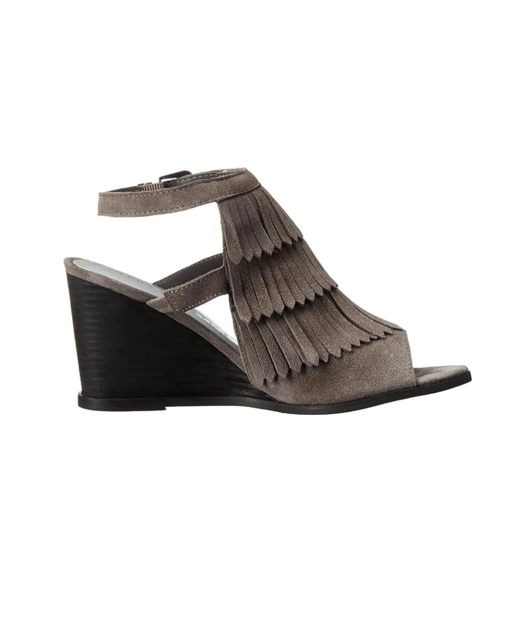 Notion Fringe Wedges in Grey