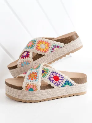 Plays Crochet Platform Sandal by Chinese Laundry