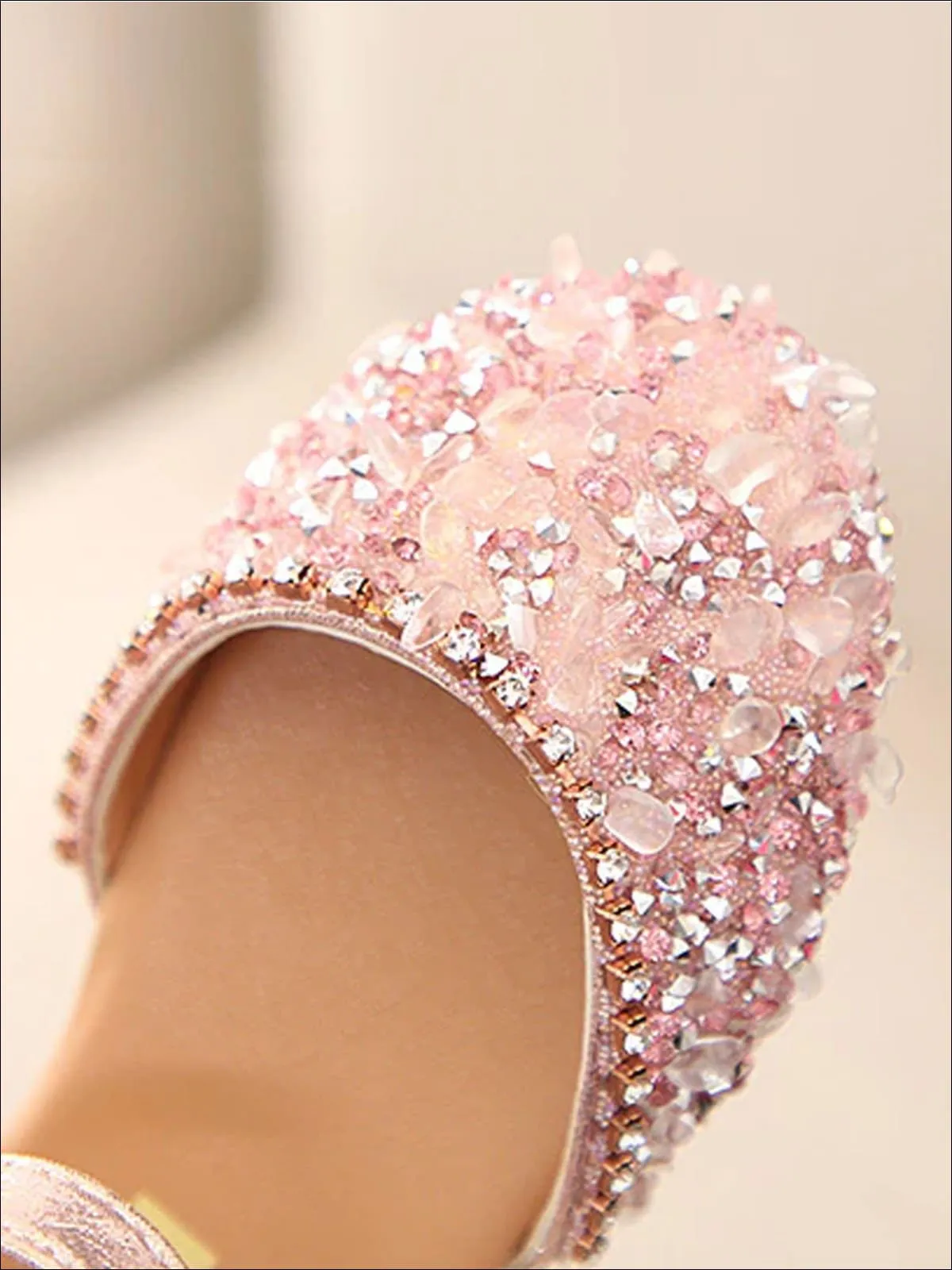 Princess Sequined Bow Back Flats By Liv and Mia