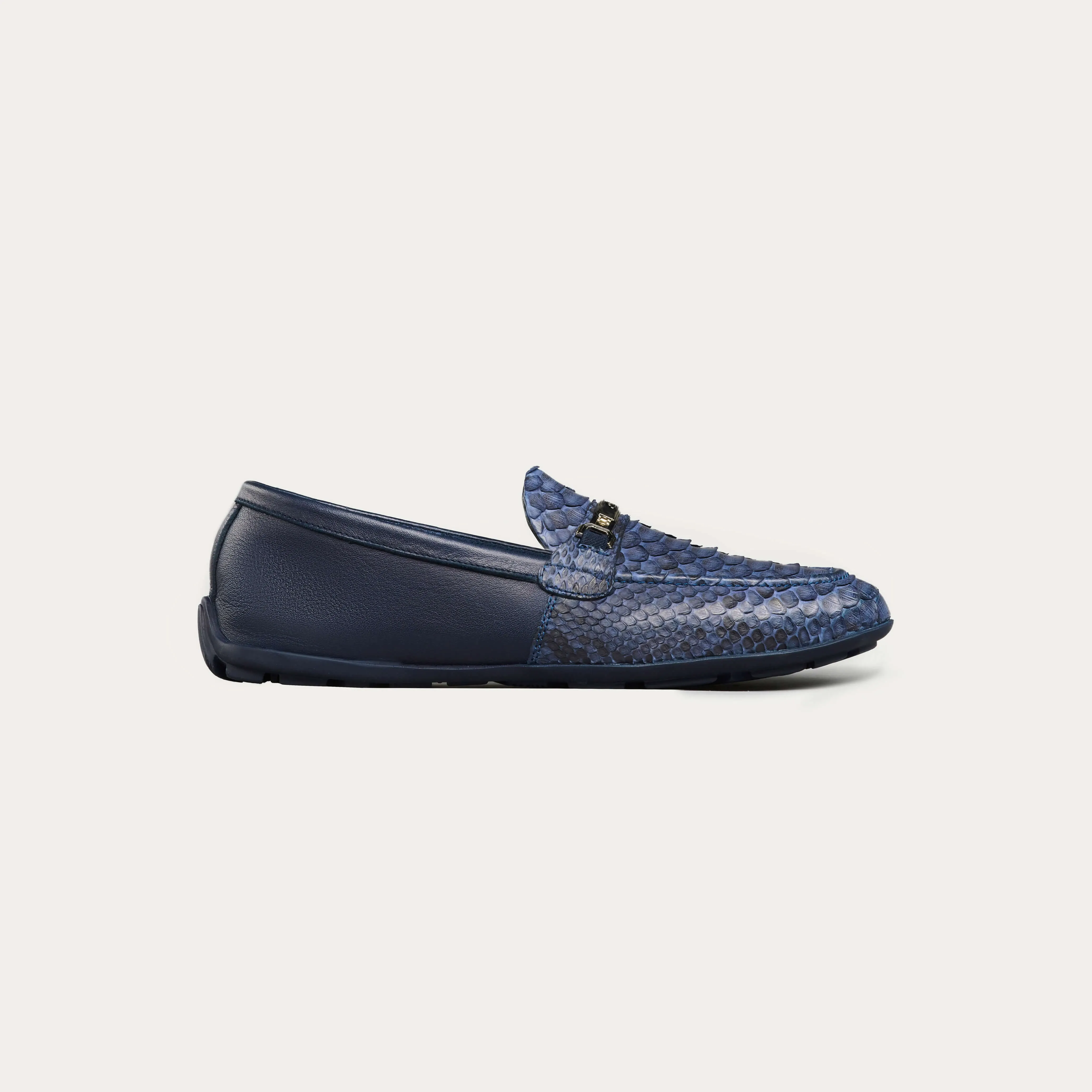 Python Leather Bit Loafers