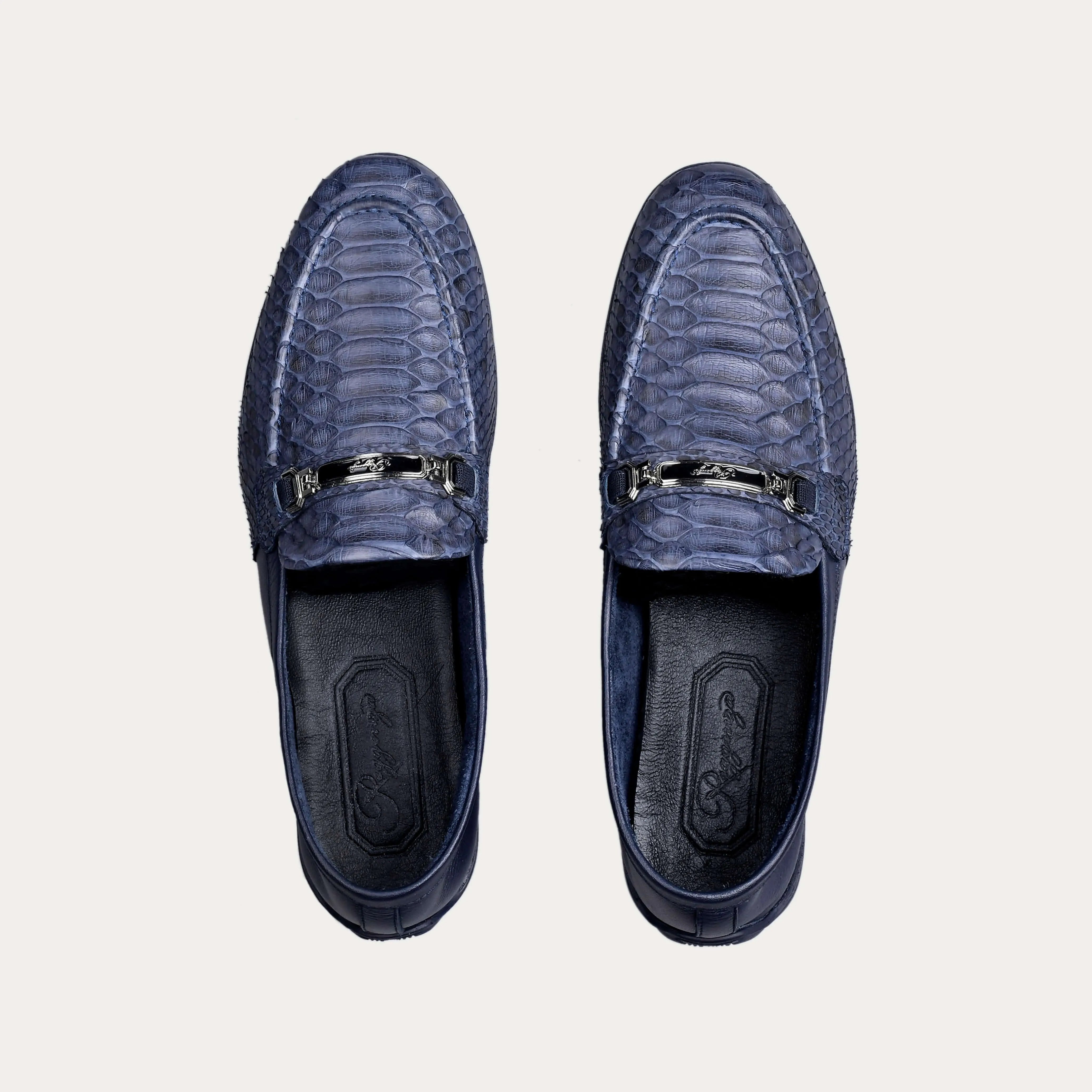 Python Leather Bit Loafers