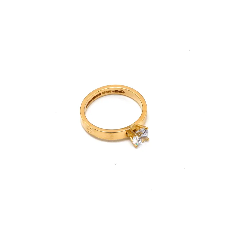 Real Gold GZCR Solitaire Ring 0671 (SIZE 7.5) R2397