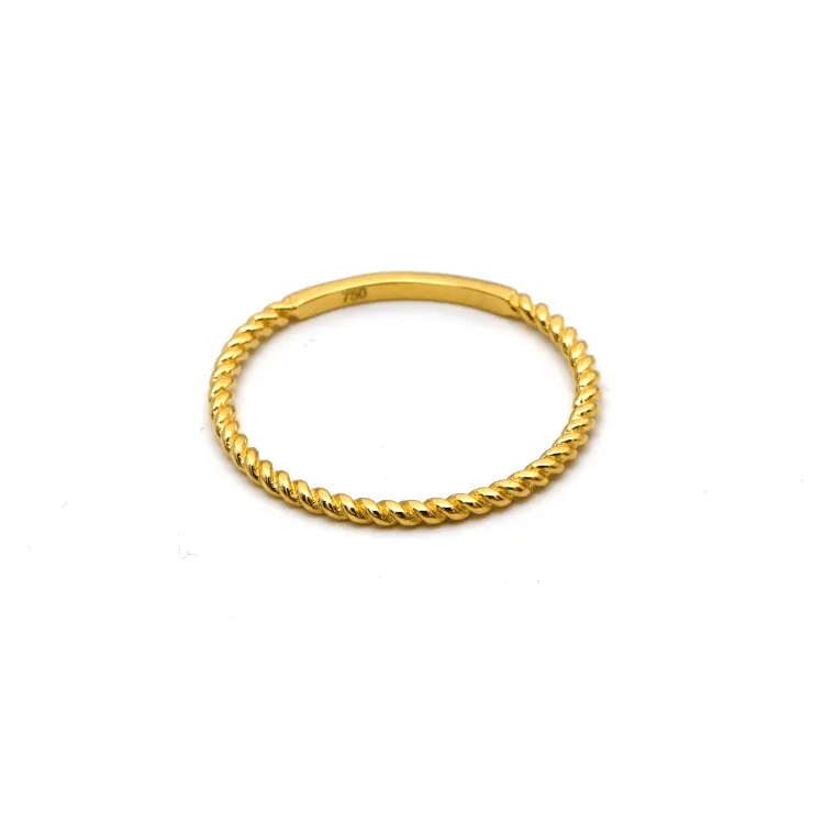 Real Gold Rope Twisted Ring 6590 (SIZE 9) R1929