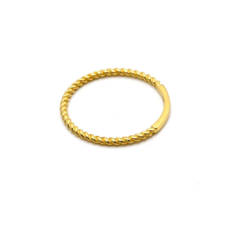 Real Gold Rope Twisted Ring 6590 (SIZE 9) R1929