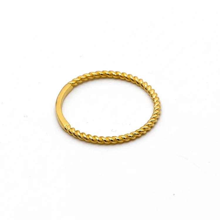 Real Gold Rope Twisted Ring 6590 (SIZE 9) R1929