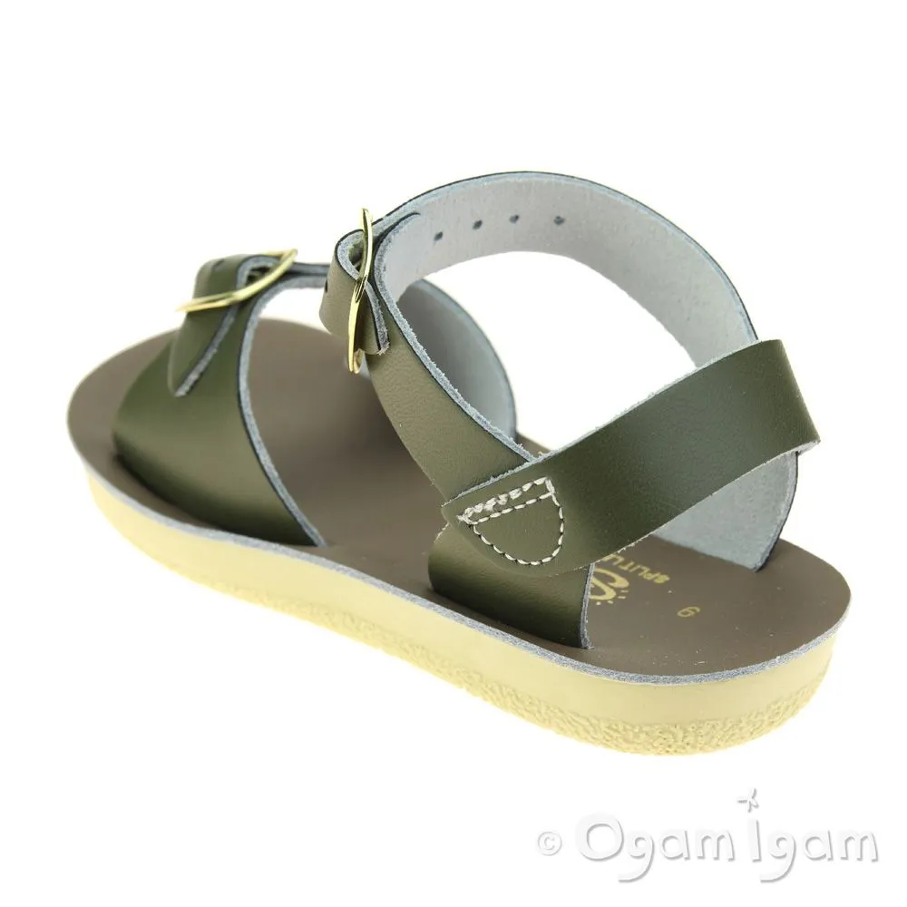 Salt-Water Surfer Boys Girls Olive Green Waterfriendly Sandal