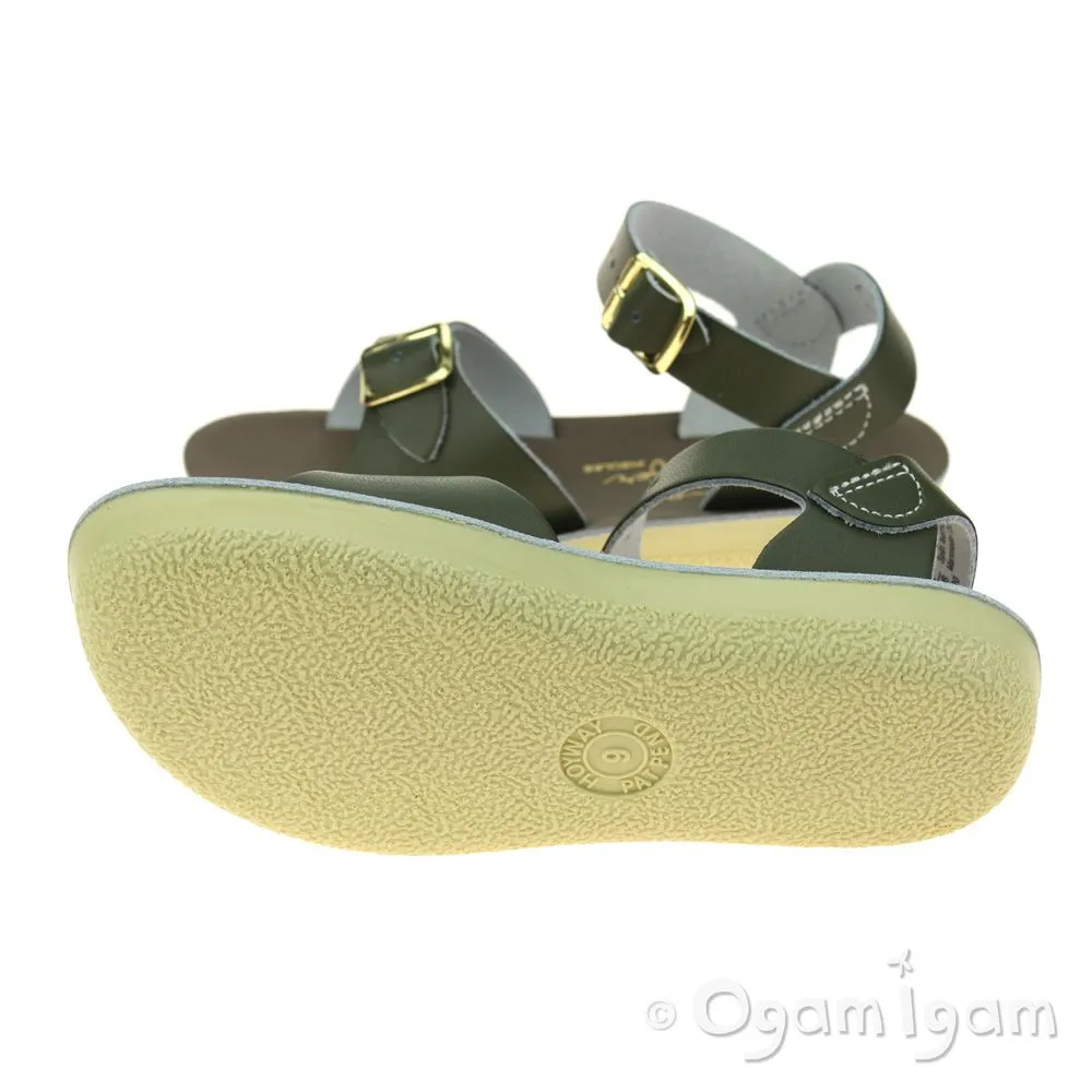 Salt-Water Surfer Boys Girls Olive Green Waterfriendly Sandal