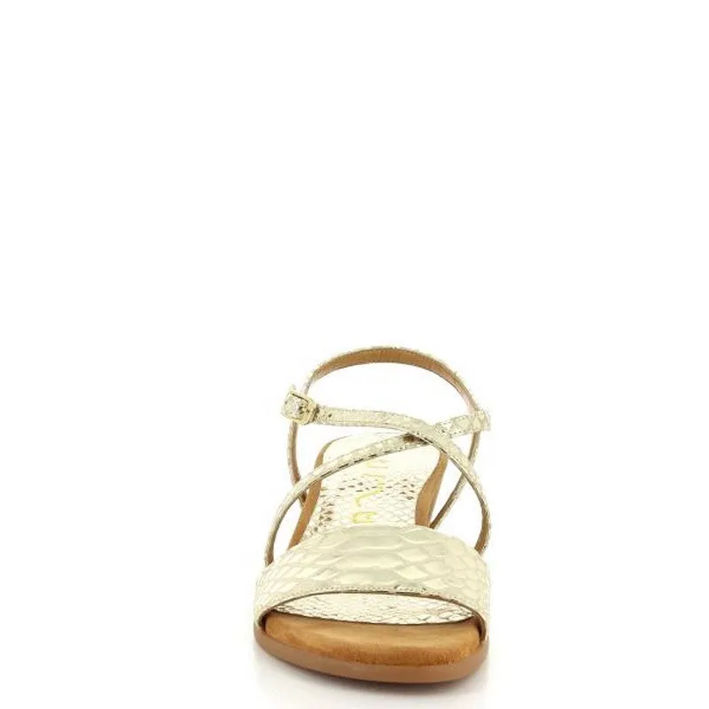 Unisa Bakiosin Gold Wedge Sandal