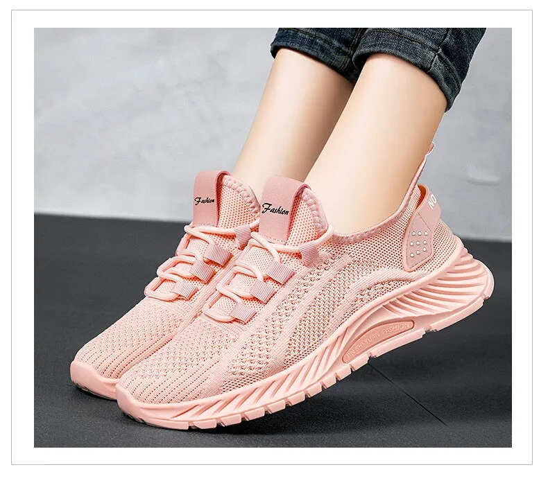 Women's Sports Shoe Fashion Breathable Ultra-light Mesh Hollow Women's Shoes - WSA50031