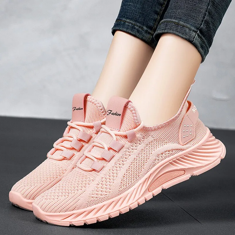 Women's Sports Shoe Fashion Breathable Ultra-light Mesh Hollow Women's Shoes - WSA50031